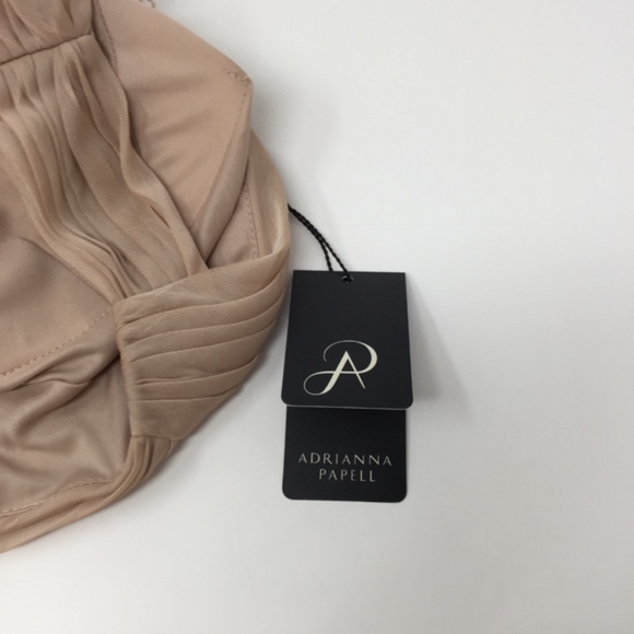 4/$25 NEW Adrianna Papell Beige Shoulder Dress - Picture 5 of 7